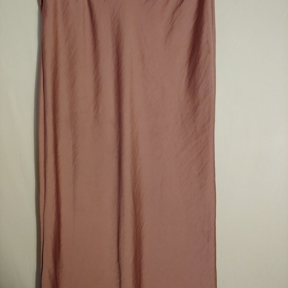 Free People Silky Flowy Boho Runway Trendy Y2K Festival Blush Maxi Skirt 12 - Picture 6 of 16